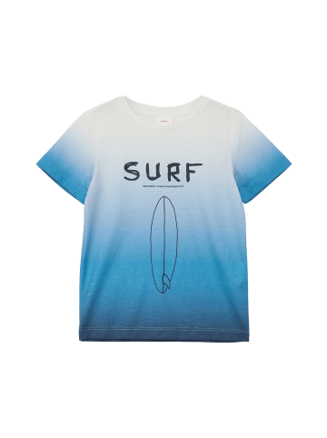 s.Oliver T-Shirt kurzarm in Blau-creme