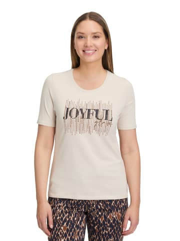 Betty Barclay Basic Shirt mit Placement in Patch Beige/Dark Blue
