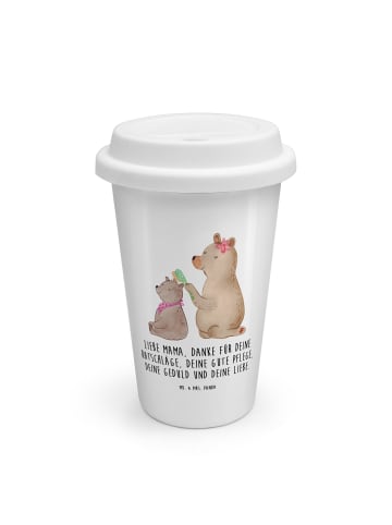 Mr. & Mrs. Panda ToGo Kaffeebecher Bär Kind mit Spruch in Weiß