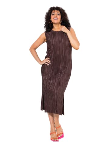 Ulla Popken Midikleid in mahagoni