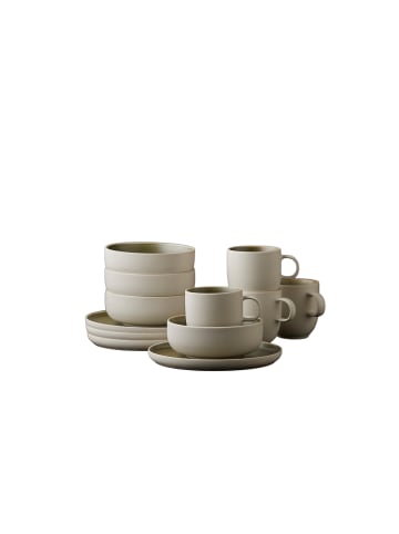 Studio Round Brunch-Set North in Matte white/Matte moss