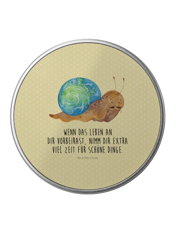 Mr. & Mrs. Panda Erinnerungsbox Schnecke Sir mit Spruch in Gelb Pastell