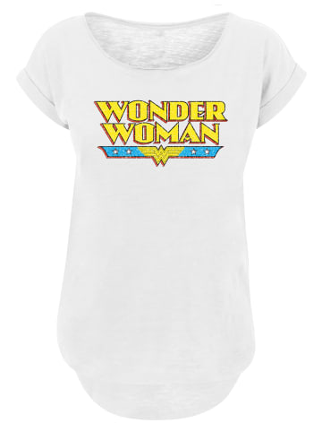 F4NT4STIC T-Shirt DC Comics Superhelden Wonder Woman Crackle Logo in weiß