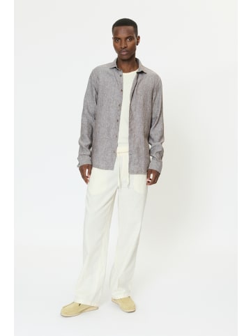 Matinique Langarm - Hemd MAmarc Gerade Passform in Chocolate Brown