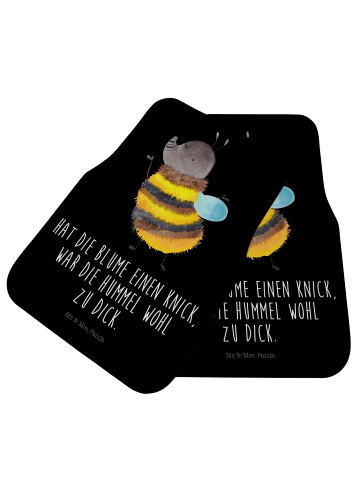 Mr. & Mrs. Panda Autoteppich Hummel flauschig mit Spruch in Schwarz
