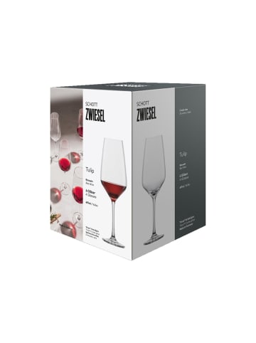 Schott Zwiesel 4er Set Rotweingläser Tulip in 497 ml in transparent