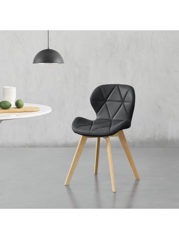 en.casa 6er-Set Esszimmerstuhl Älmhult in Schwarz (H)81cm (B)57cm (T)49cm