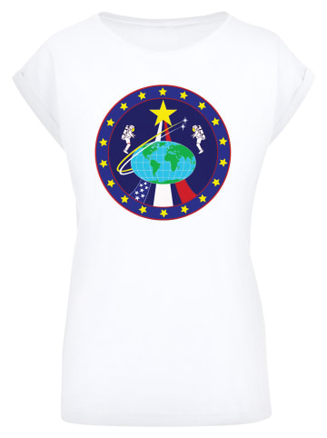 F4NT4STIC T-Shirt NASA Classic Globe Astronauts in weiß