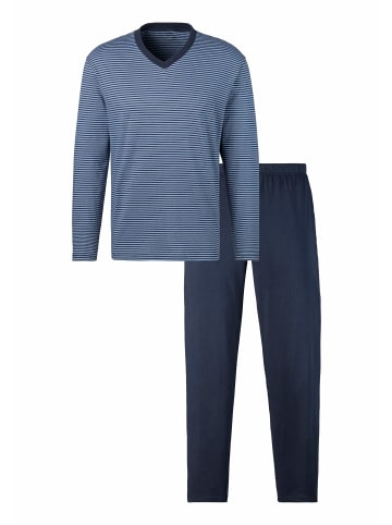 LE JOGGER Pyjama in blau-marine, grau-anthrazit