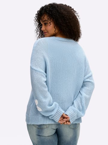 sheego by Joe Browns Strickjacke in hellblau