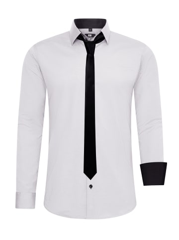 Rusty Neal Hemd mit Krawatte 2er Set in Hell Grau