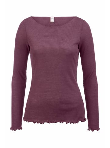 Hessnatur Longsleeve Fitted in brombeere