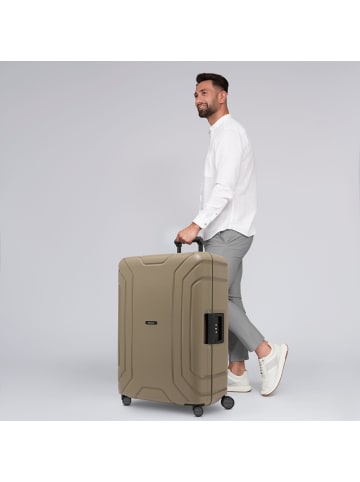 Redolz Essentials 15 4-Rollen Trolley 75 cm mit Dreipunkt-Verschluss in cool beige