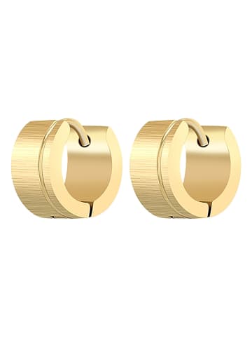 Adeliás Damen Ohrringe – Klappcreole aus Edelstahl in silber