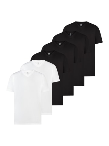 Lerros T-Shirt Basic in Schwarz / weiß