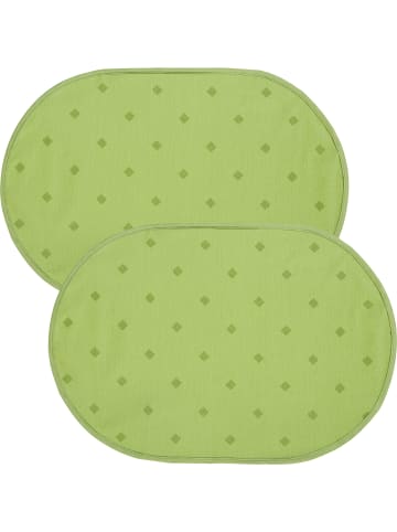 Erwin Müller Baumwollmischung Tischset 2er-Pack Neuss in grün