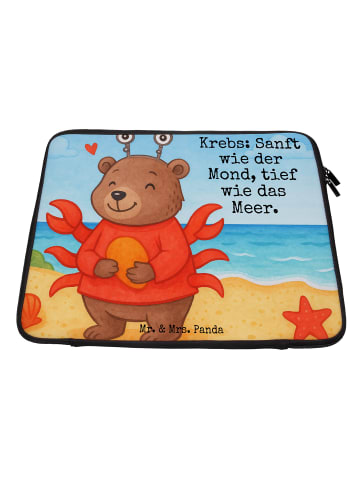 Mr. & Mrs. Panda Laptop Tasche Krebs Astrologie Design mit Spruch in Weiß