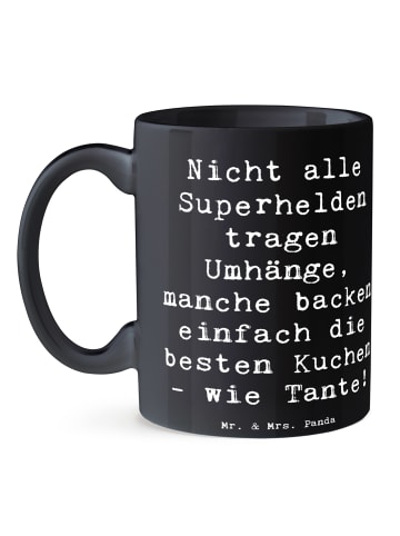 Mr. & Mrs. Panda Tasse Spruch Super Tante mit Spruch in Schwarz