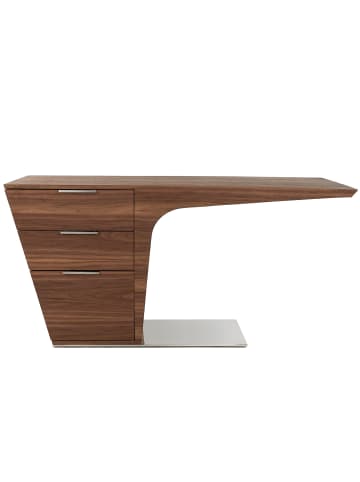 Angel Cerdá Schreibtisch 3012 in Walnuss / Stahl – (B)150 x (H)76 x (T)60 cm