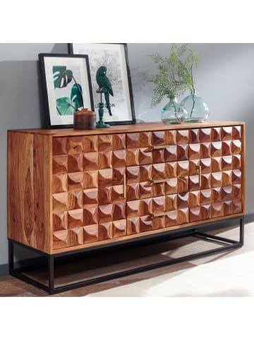 KADIMA DESIGN Sideboard 145x81x45 cm Massivholz / Metall Anrichte, Kommode
