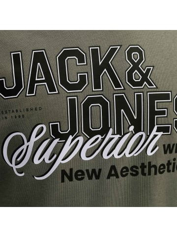 Jack and Jones JJELOGO Sweat Crew Neck 2 Col in Salbei
