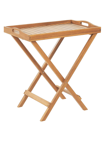 Beliani Beistelltisch JAVA in Heller Holzfarbton - (W) 68 x (H) 73 x (L) 45 cm