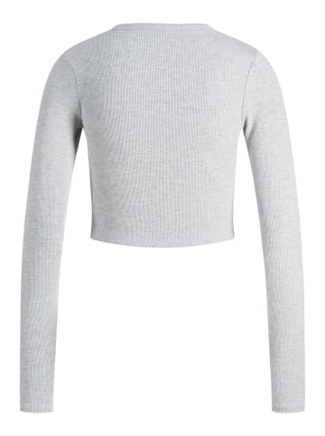 JJXX Langarm-T-Shirt in Light Grey Melange