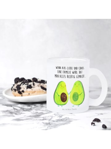 Mr. & Mrs. Panda Glühweinbecher Avocado Pärchen mit Spruch in Transparent