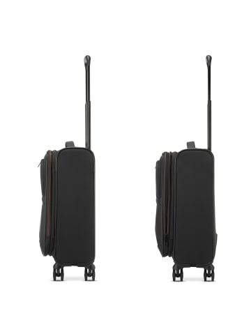 Roncato Metropolitan 4 Rollen Kabinentrolley 55 cm mit Dehnfalte in black