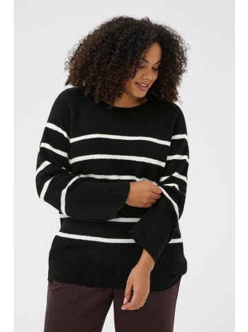 KAFFE curve Strickpullover KCerina Regular fit in Black Chalk Stripe