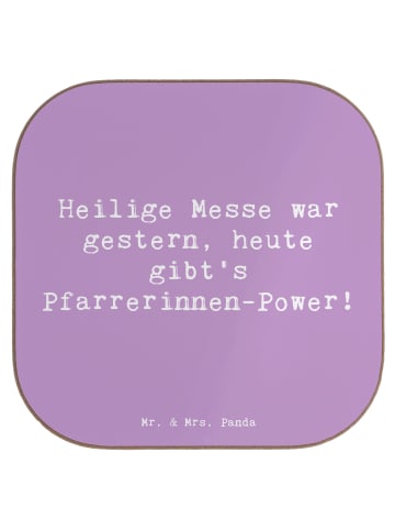 Mr. & Mrs. Panda Glasuntersetzer Spruch Pfarrerinnen Power mit S... in Lavendeltraum
