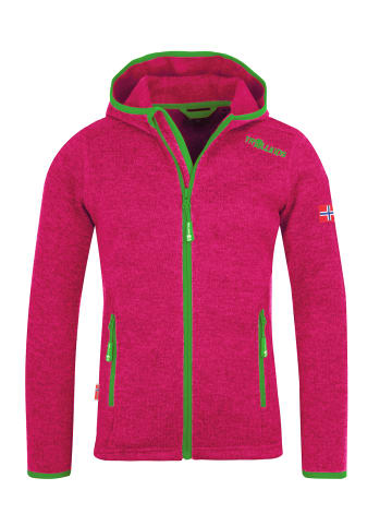 Trollkids Kapuzen Fleecejacke "Jondalen XT" in Rosa/Grün