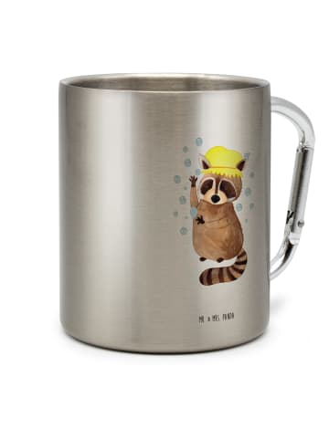 Mr. & Mrs. Panda Kaffeetasse Waschbär ohne Spruch in Silber