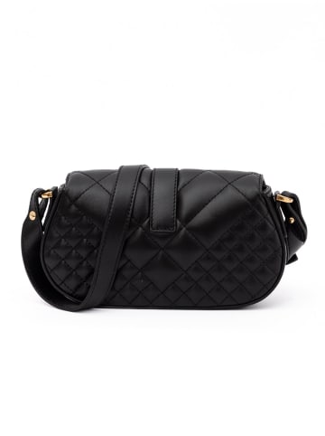 Versace Schwarz Leder gesteppt Schulter Riemen Tasche