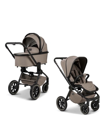 MOON Moon Resea+ Kinderwagen (Kollektion 2024) - Farbe: Mud / Gestell: Matt Schwarz