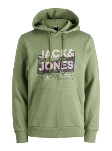 Jack & Jones Sweatshirt 'Trek Logo' in grün