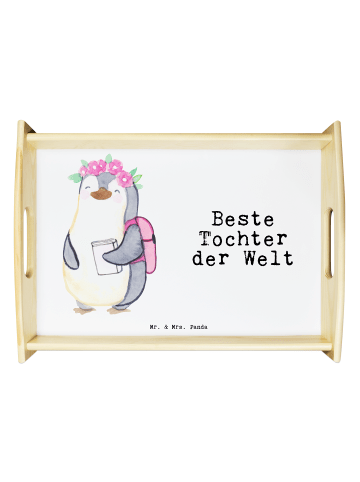 Mr. & Mrs. Panda Tablett Pinguin Beste Tochter der Welt mit Spruch in Weiß