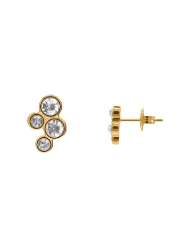 Steel_Art Ohrstecker Damen Ophelia silberfarben poliert in goldfarben