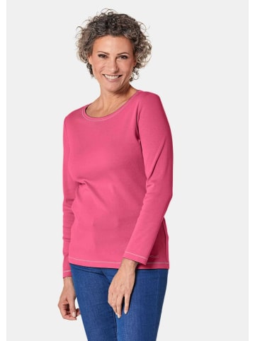 GOLDNER Kurzgröße:  Shirt Basic T-Shirt aus reiner Baumwolle in kamelie
