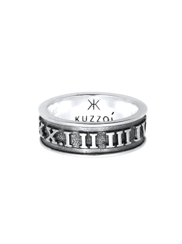 KUZZOI Ring 925 Sterling Silber Zahl, Zahlen in Grau