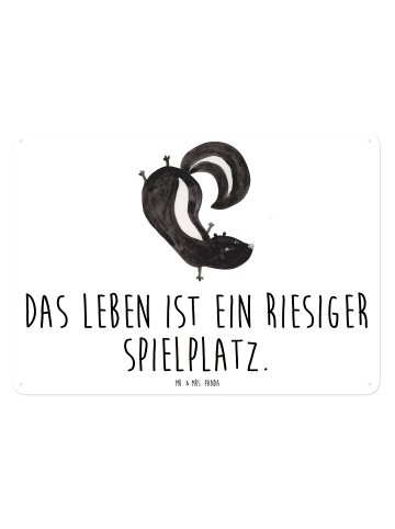 Mr. & Mrs. Panda tafel Stinktier Handstand mit Spruch in Weiß