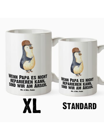 Mr. & Mrs. Panda XL Tasse Wenn Papa es nicht reparieren kann, si... in Weiß