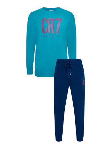 CR7 Pyjama BASIC in Dunkelblau/Weiß