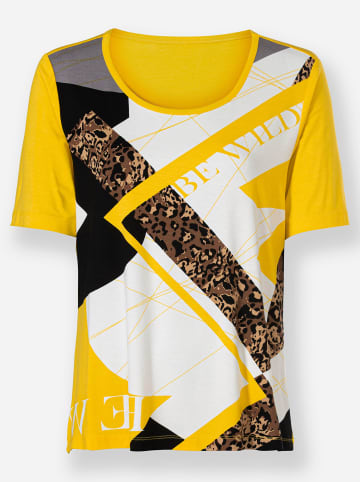 WITT WEIDEN Kurzarmshirt in sonnengelb-ecru-bedruckt