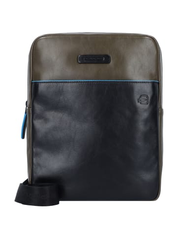 Piquadro Blue Square Revamp Umhängetasche Leder 22 cm in greenblack