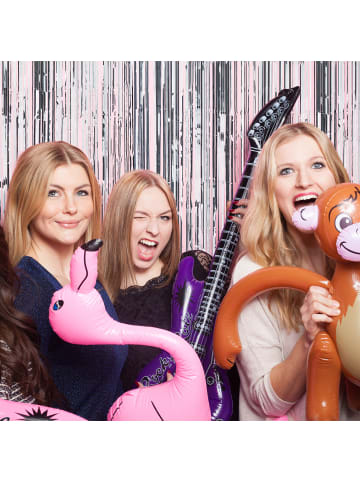 relaxdays 20x Partyvorhang in Silber - (B)100 x (H)250 cm