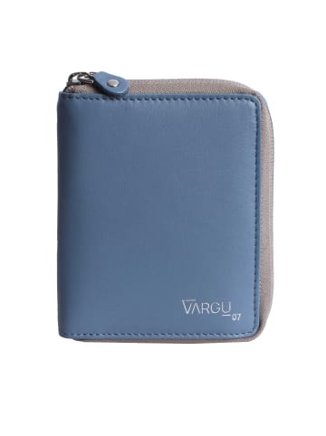 VARGU Echtleder Geldbörse WENS 1-A in sky blue - grey