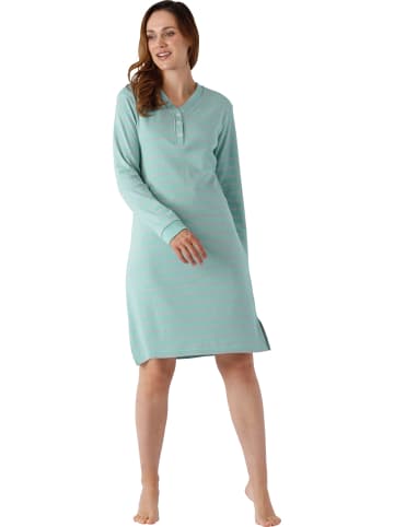 hajo Interlock-Jersey Nachthemd in jade meliert