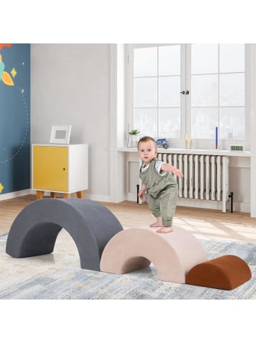 COSTWAY 3-tlg. Softbausteine in Grau