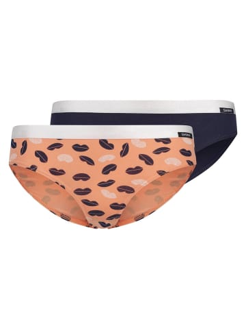 Skiny Slip 2er Pack in Schwarz/Orange